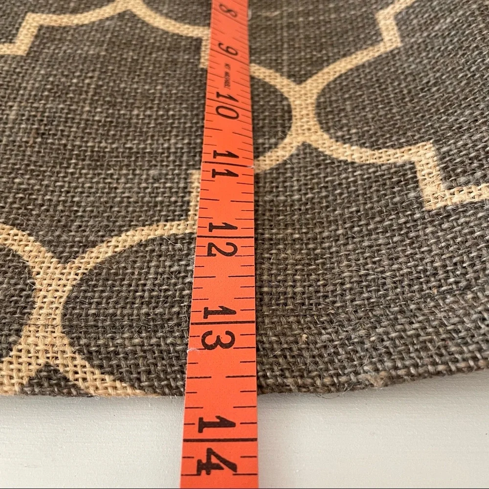 100% Jute Trellis Designed Table Runner 72x13 Brown,Tan